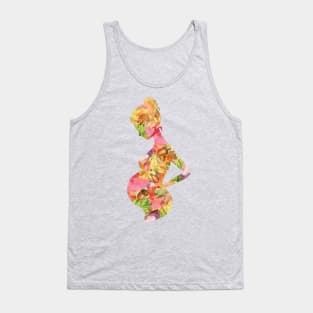 Pregnant woman  autumn silhouette Tank Top